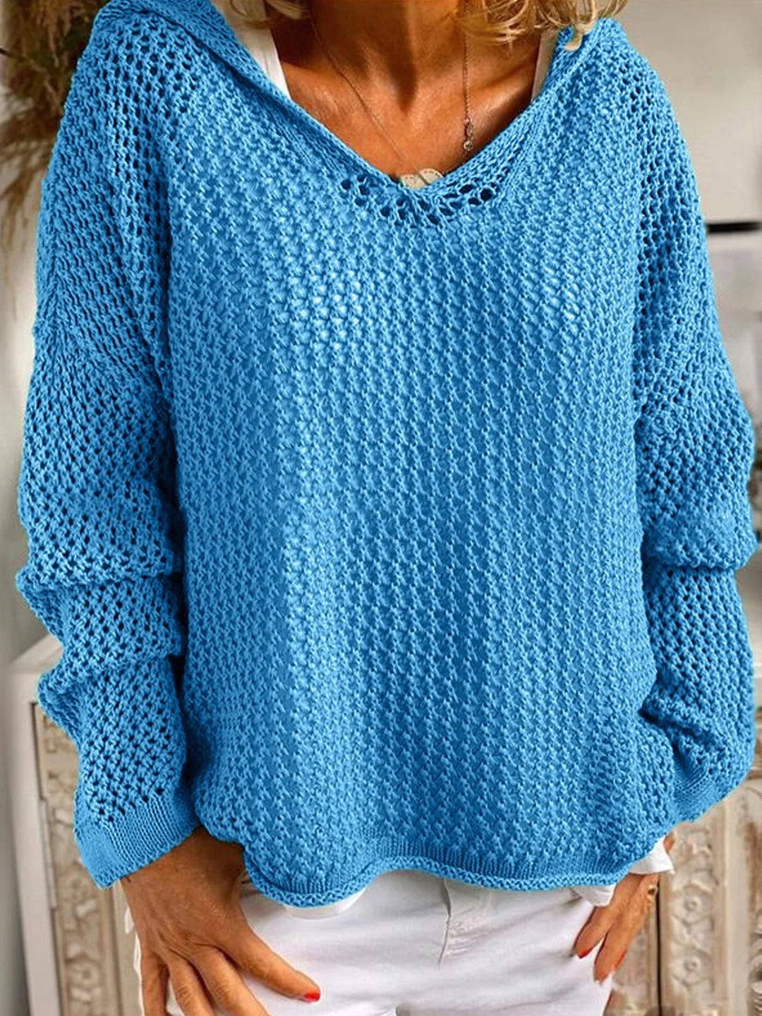 Meadow Open-Knit Hoodie
