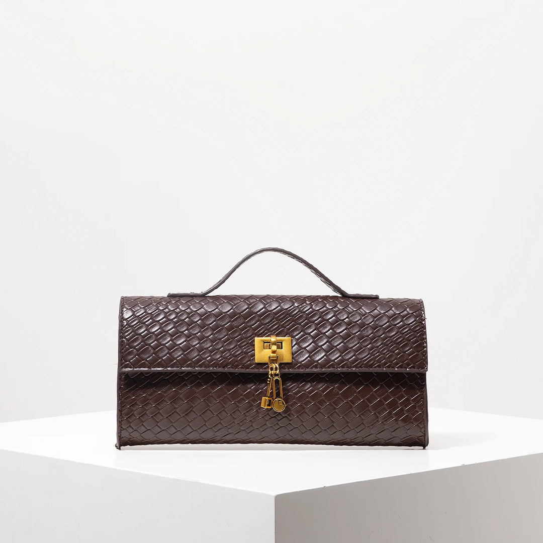 Venezia Woven Baguette Clutch