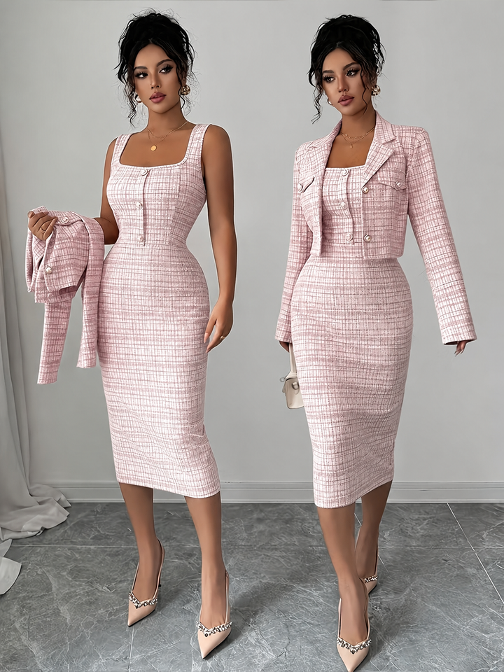 Beverly Plaid Tweed Set