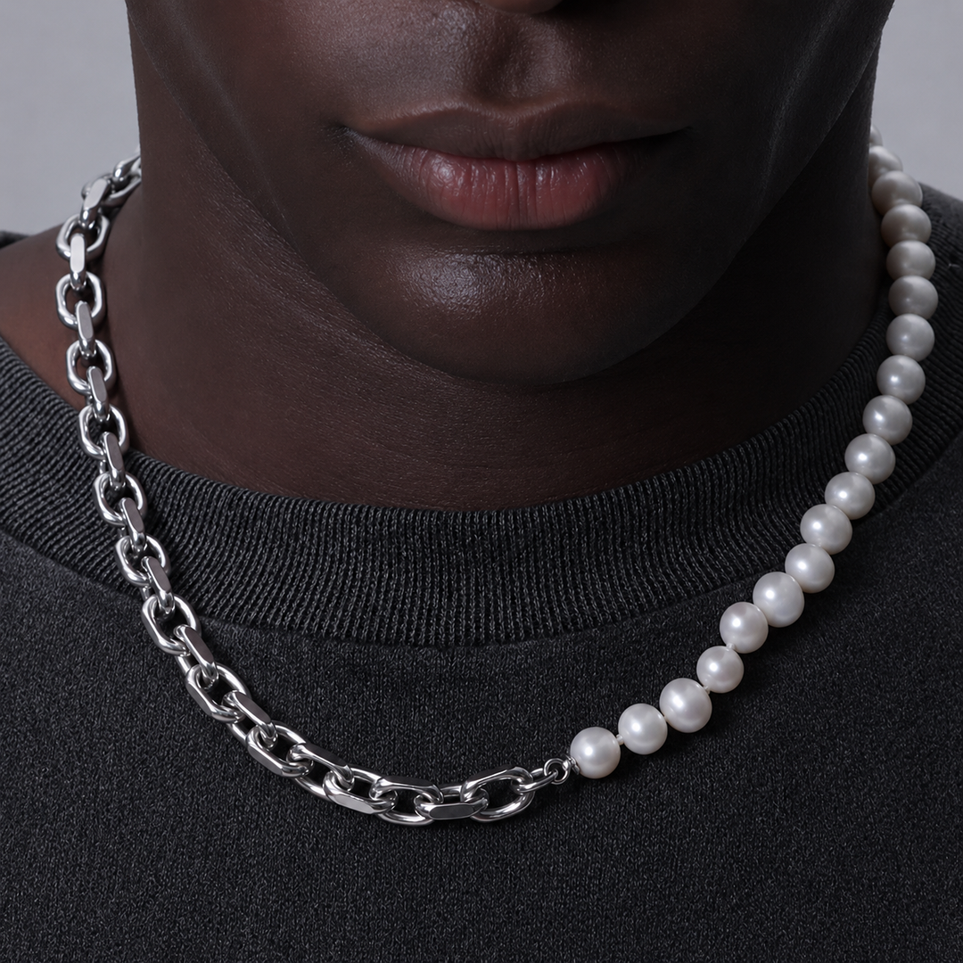 Eclipse Chain Pearl Necklace