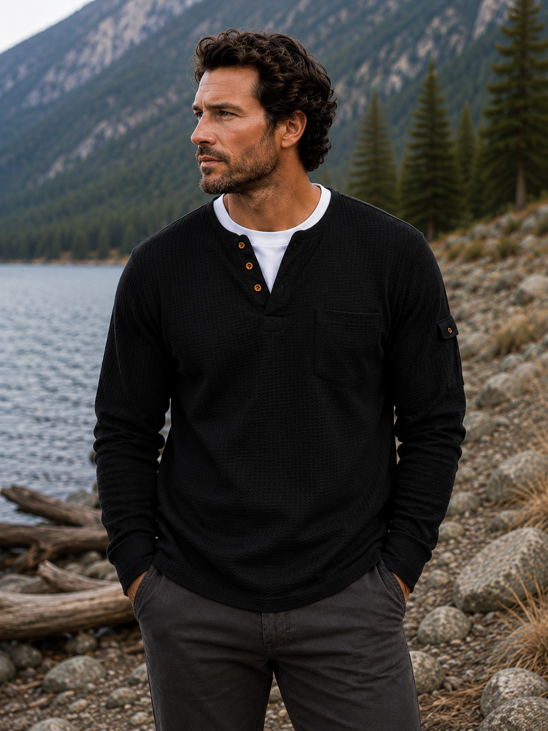 Hudson Waffle Henley