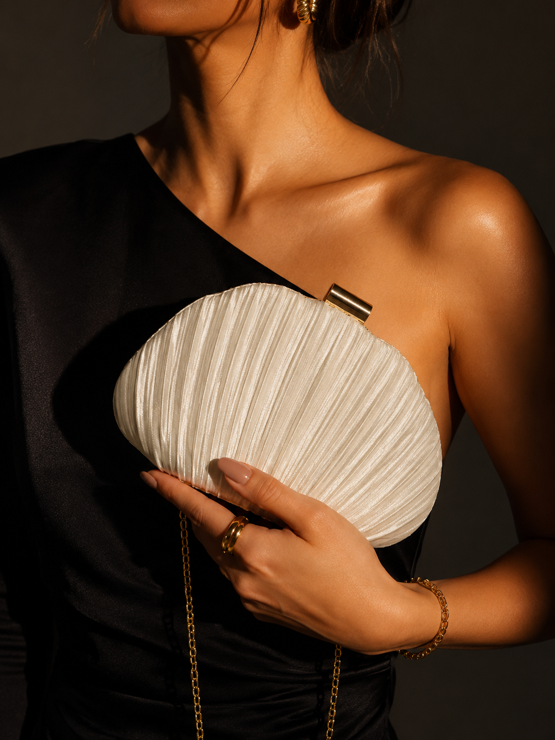 Sirena Pleated Clutch