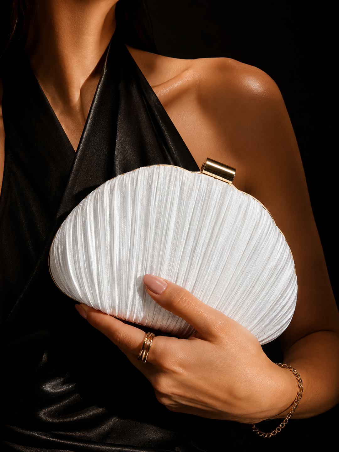 Sirena Pleated Clutch