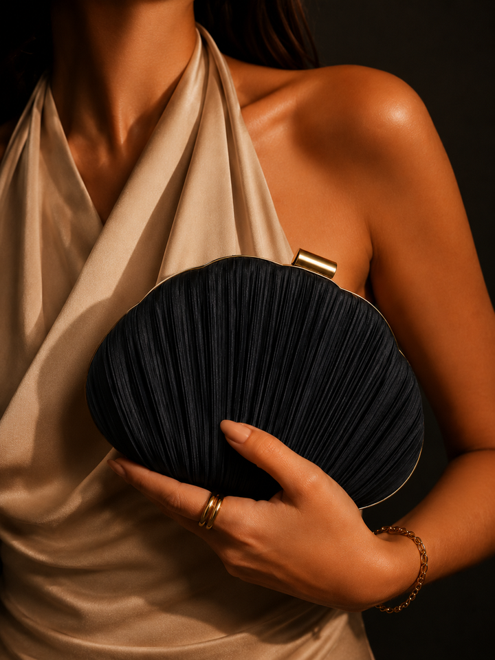 Sirena Pleated Clutch