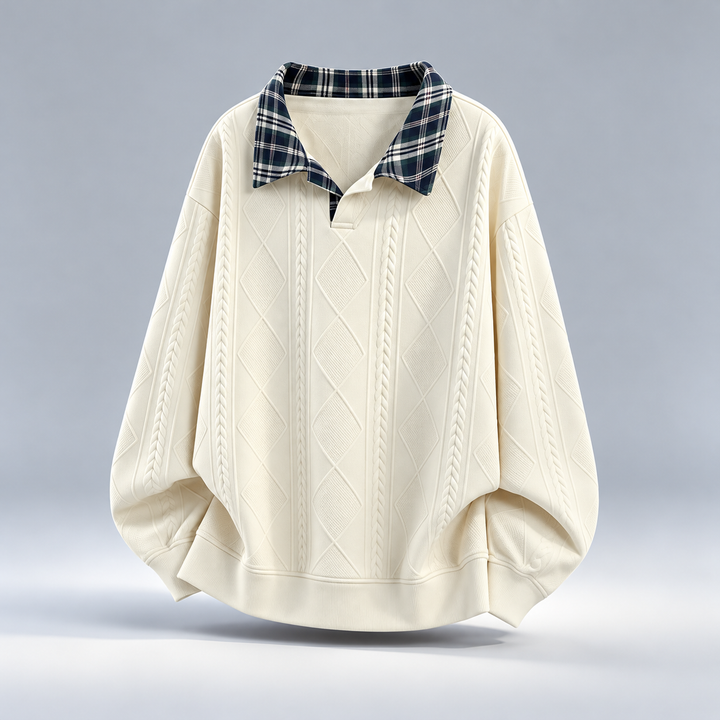 Prescott Plaid Collar Pullover