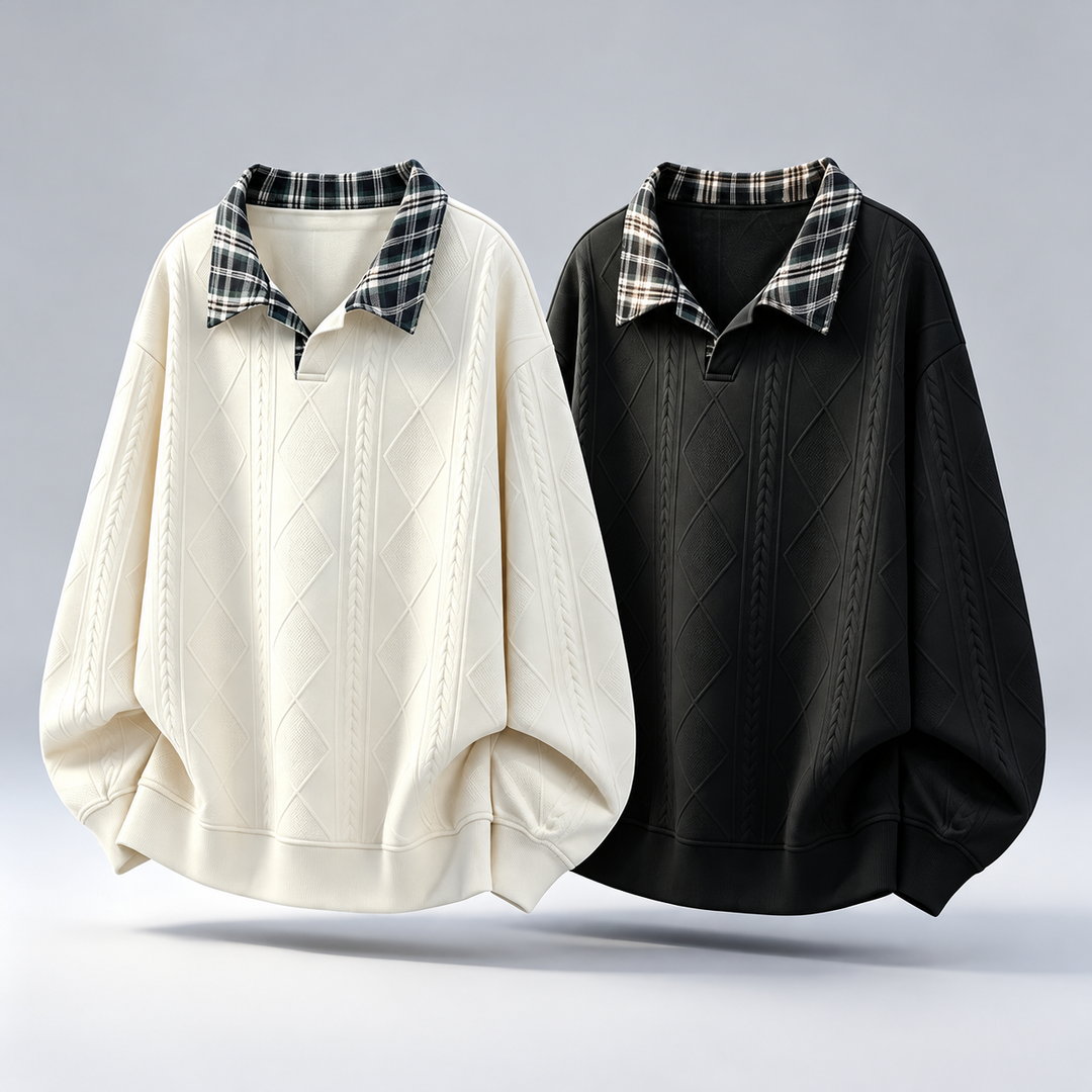 Prescott Plaid Collar Pullover