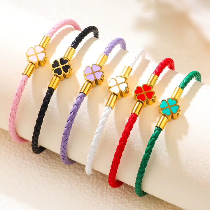 Four-Leaf Braided Bracelet