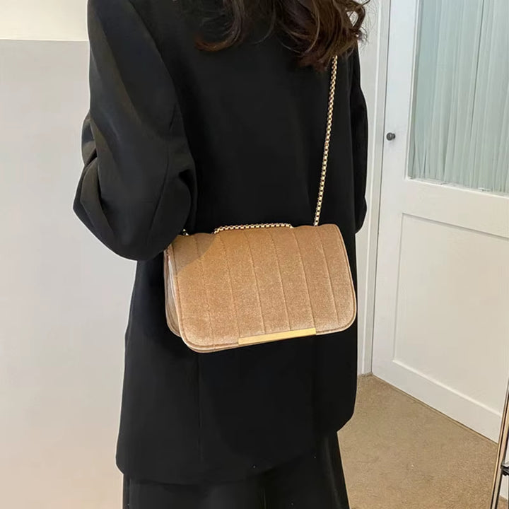 Valentina Velvet Chain Clutch