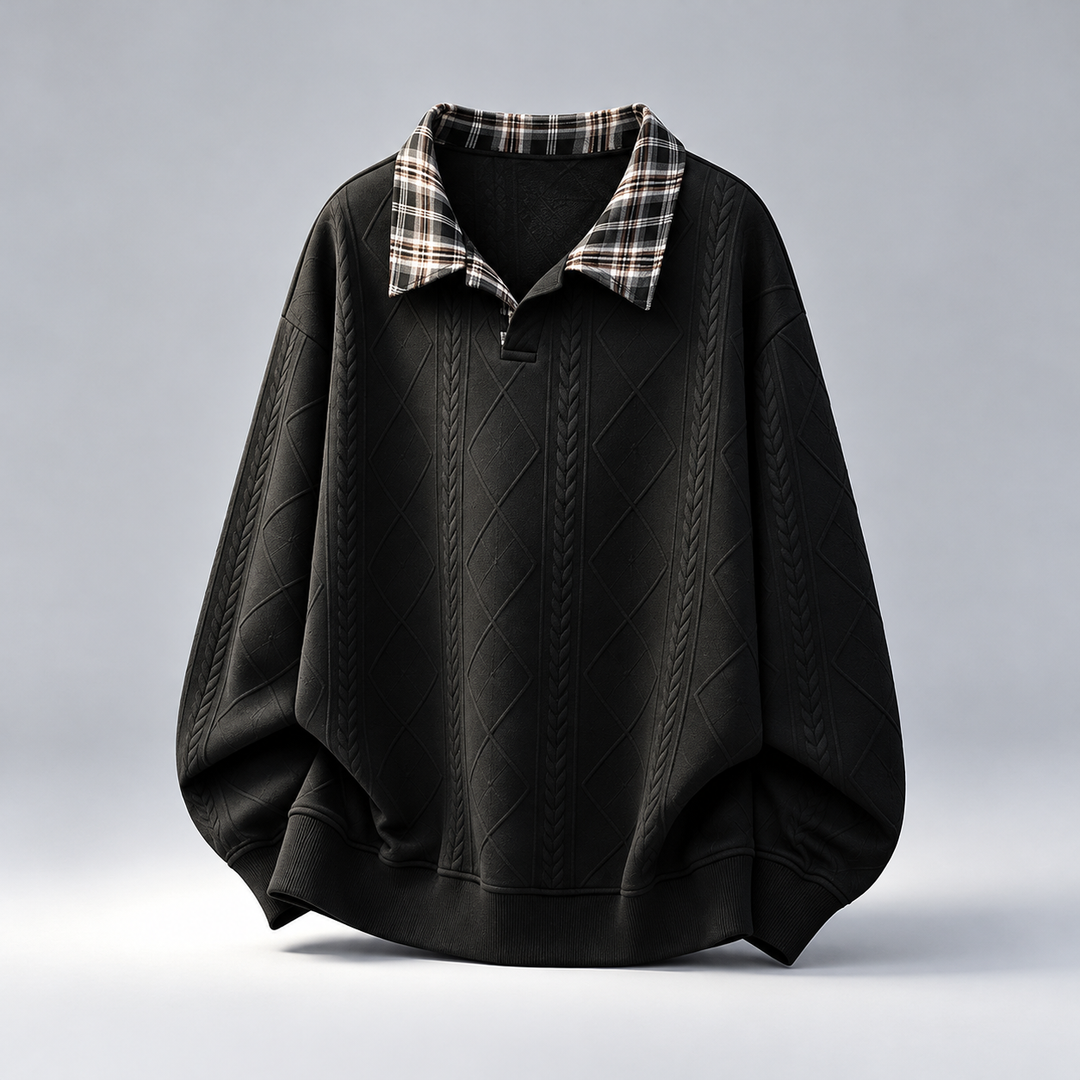 Prescott Plaid Collar Pullover