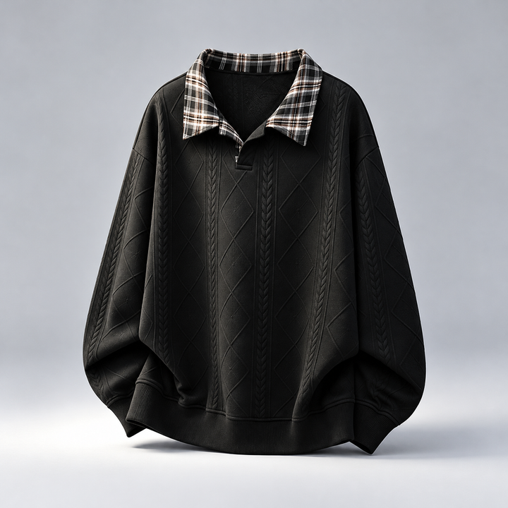 Prescott Plaid Collar Pullover