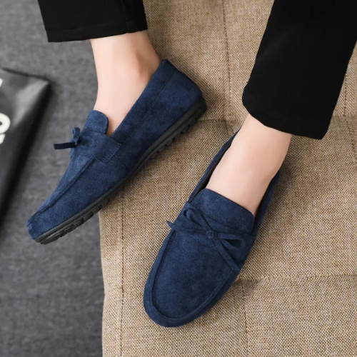 Suede Bow Loafers