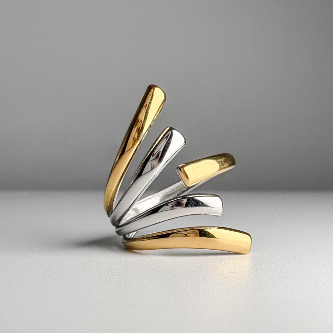 Rise Fan Arc Ring