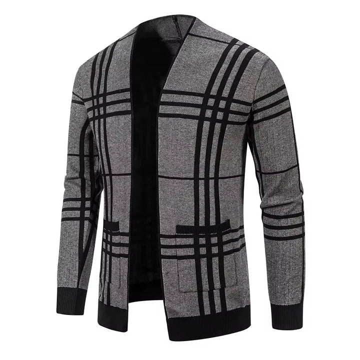 Charter Plaid Knit Cardigan
