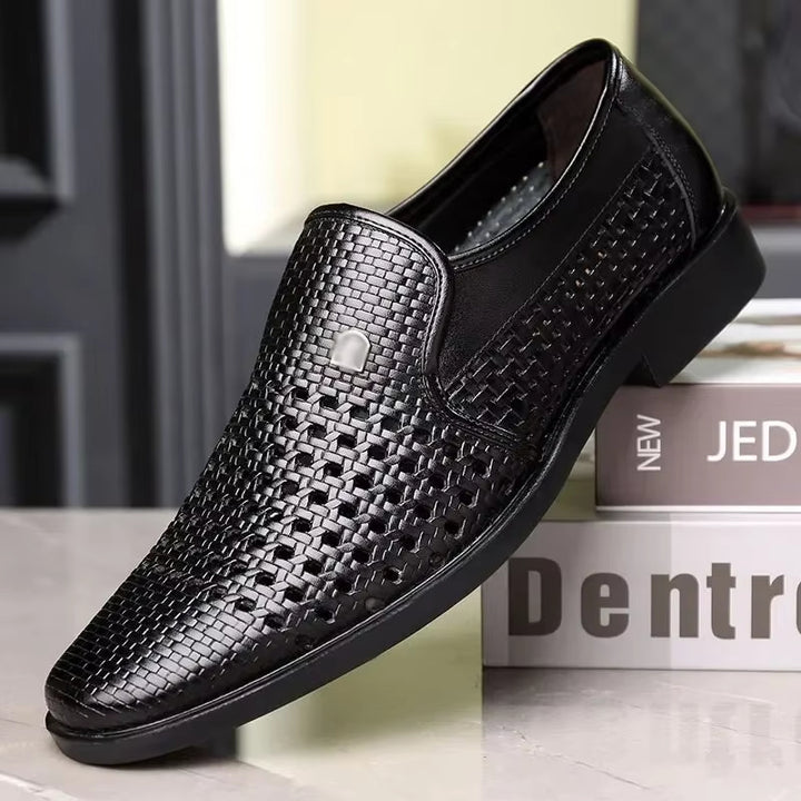 Calvair Woven Leather Loafer