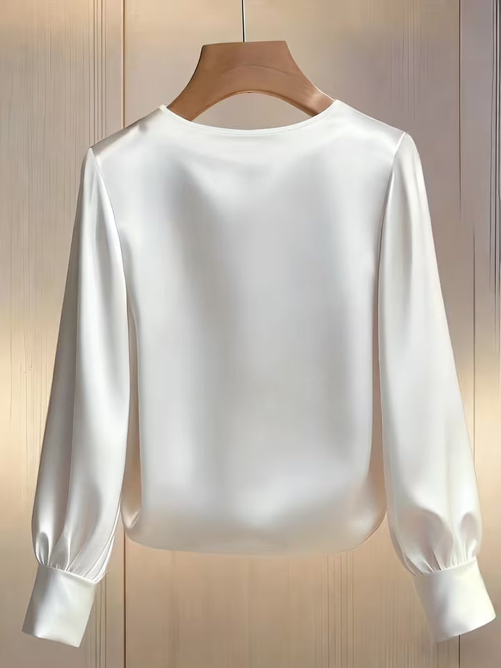 Cassia Pearl Satin Blouse