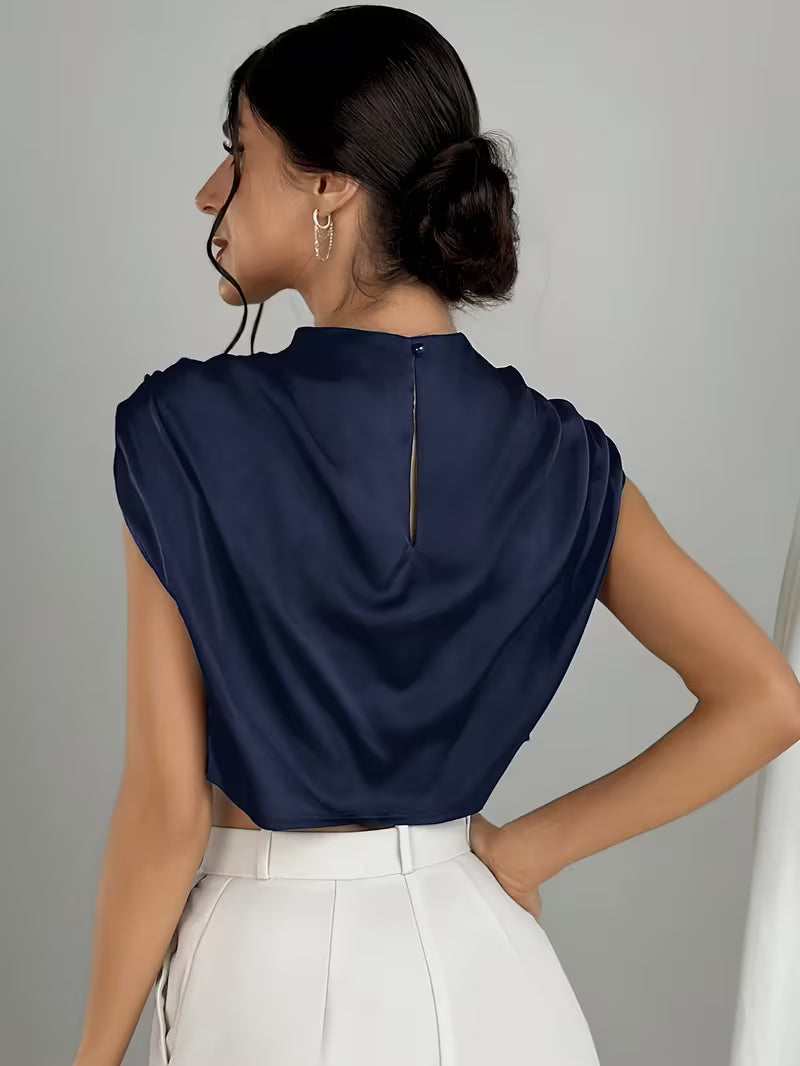 Silque Satin Drape Blouse