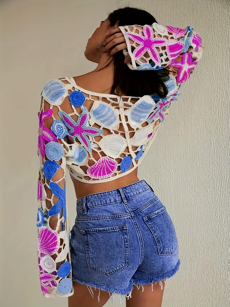 Sunset Reef Knit Top
