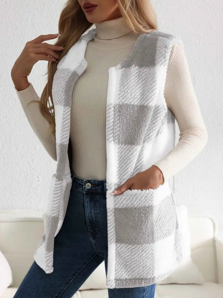 Everette Sherpa Check Vest
