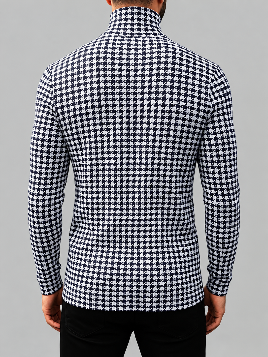 Harrington Houndstooth Turtleneck