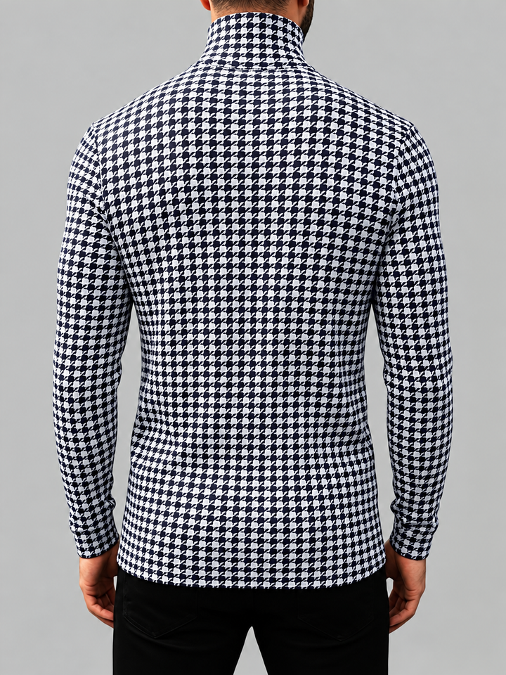 Harrington Houndstooth Turtleneck