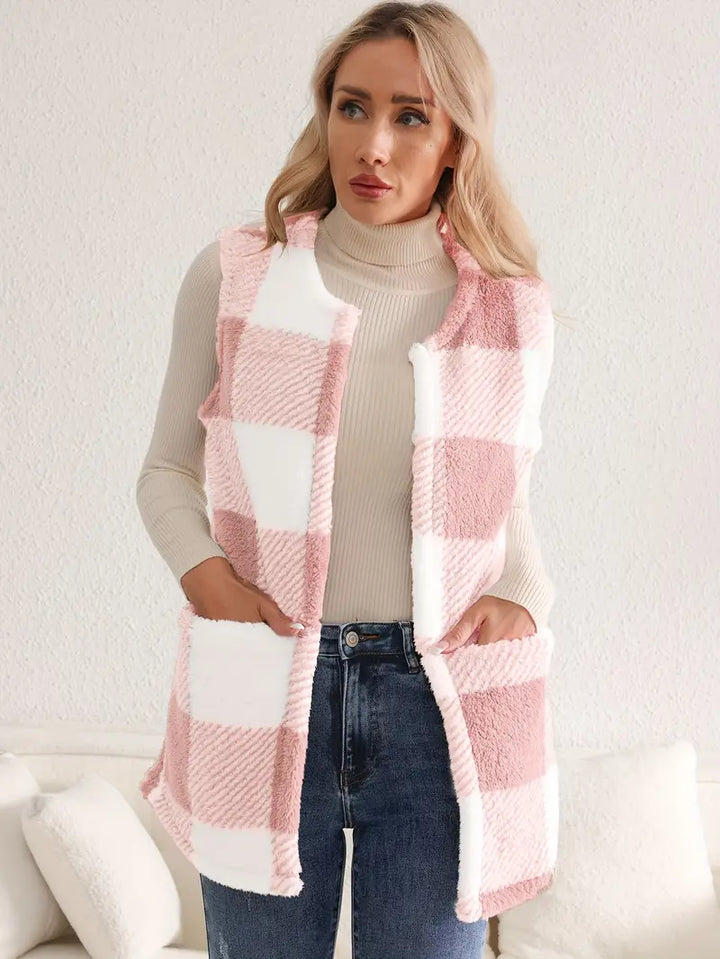 Everette Sherpa Check Vest