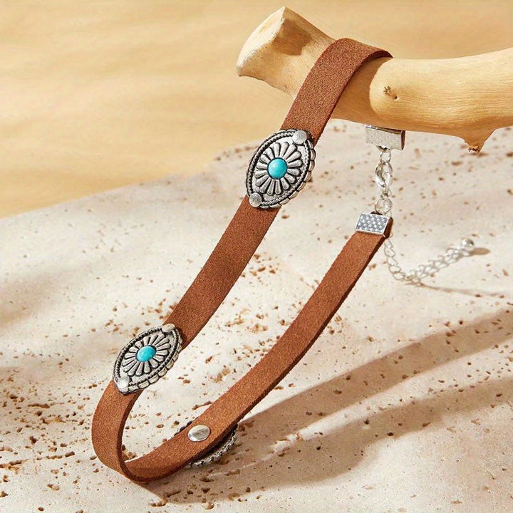 Desert Iris Suede Concho Choker