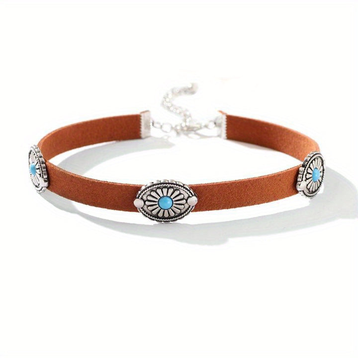Desert Iris Suede Concho Choker