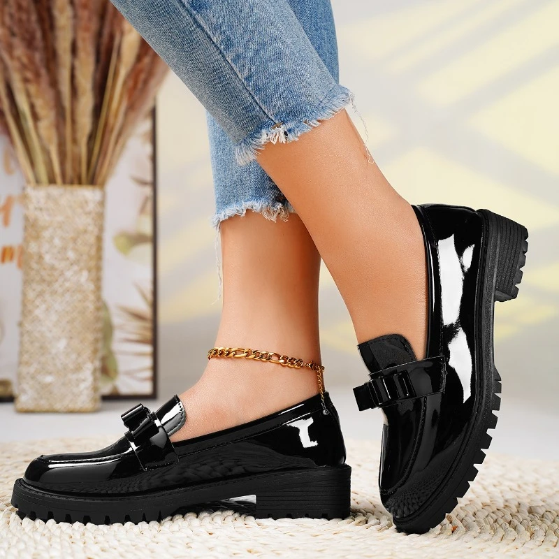 Bravado Patent Leather Bow Loafer