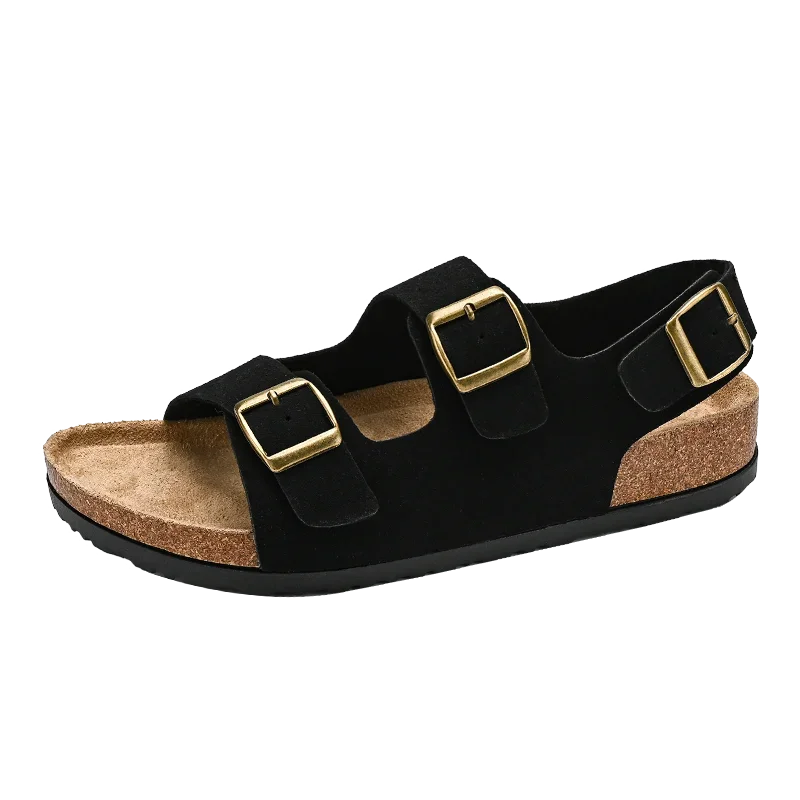 Oasis Matte-Brushed Buckle Sandal