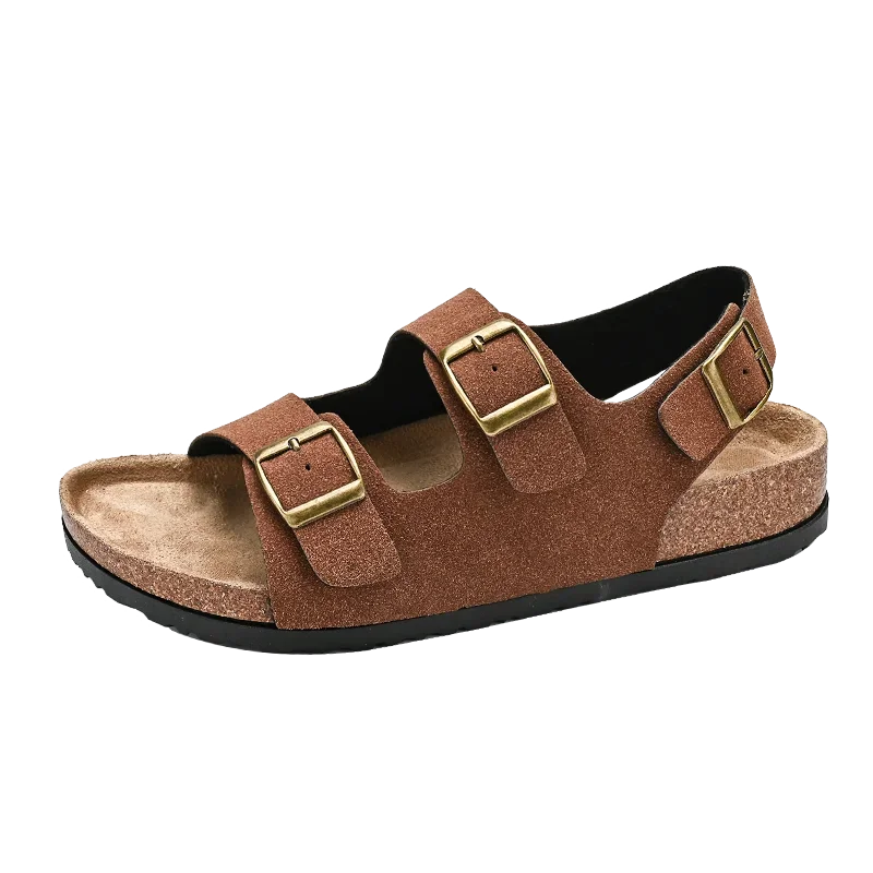 Oasis Matte-Brushed Buckle Sandal