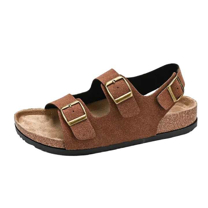 Oasis Matte-Brushed Buckle Sandal