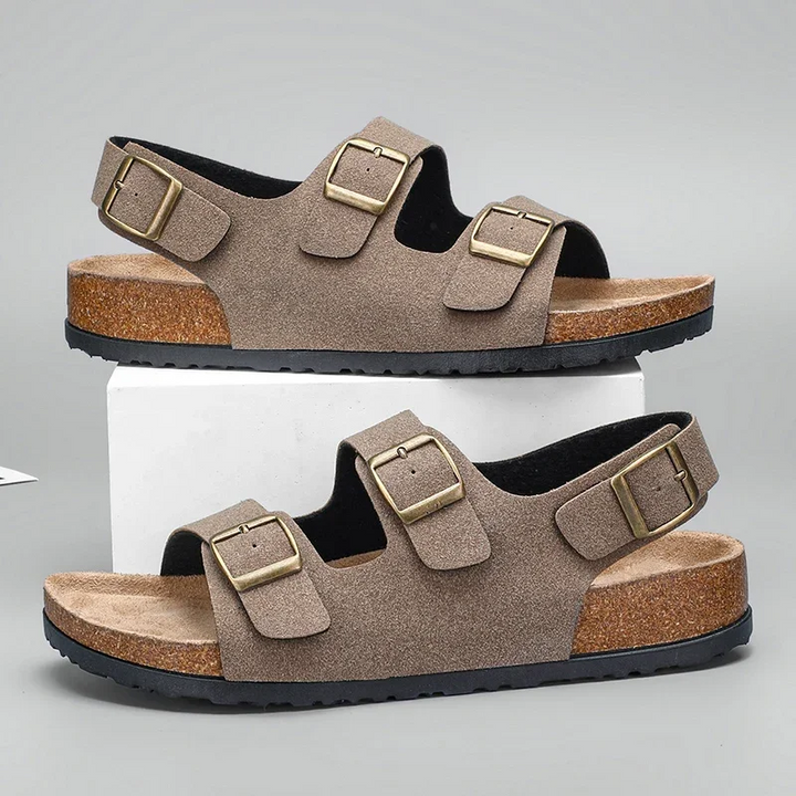 Oasis Matte-Brushed Buckle Sandal