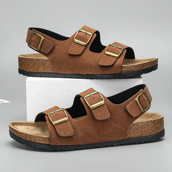 Oasis Matte-Brushed Buckle Sandal