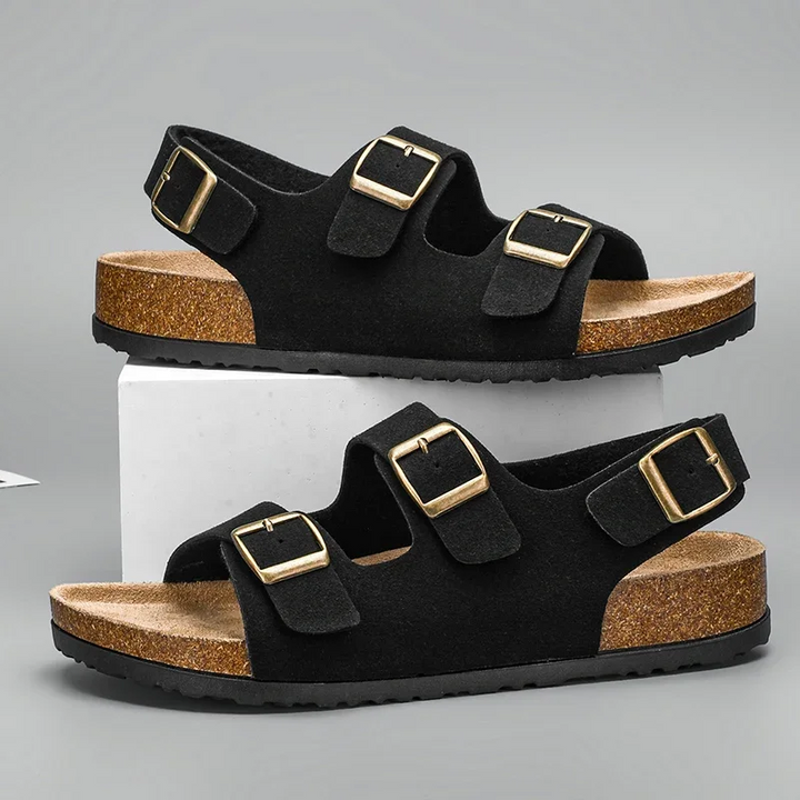 Oasis Matte-Brushed Buckle Sandal