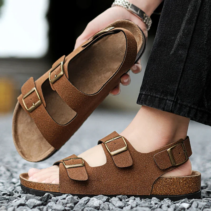 Oasis Matte-Brushed Buckle Sandal