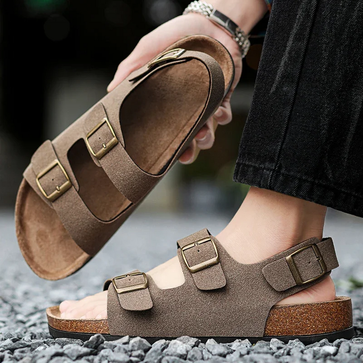 Oasis Matte-Brushed Buckle Sandal