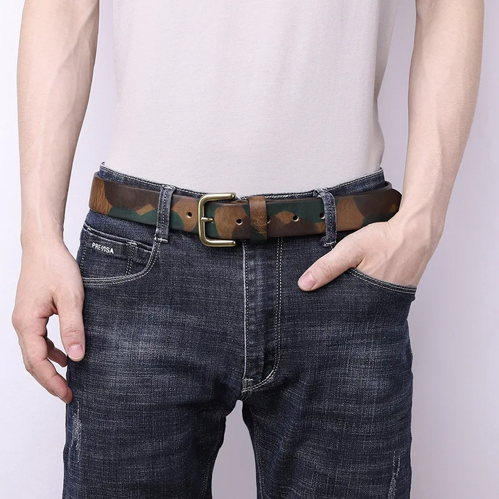 Recon Camo Leather Belt