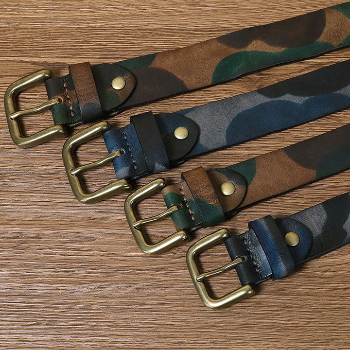 Recon Camo Leather Belt