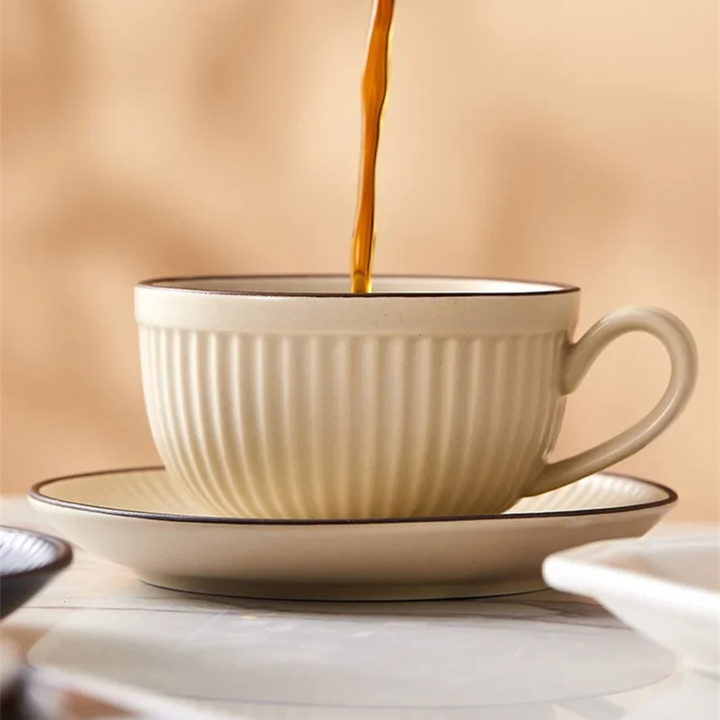 Emberware Ribbed Ceramic Mugs