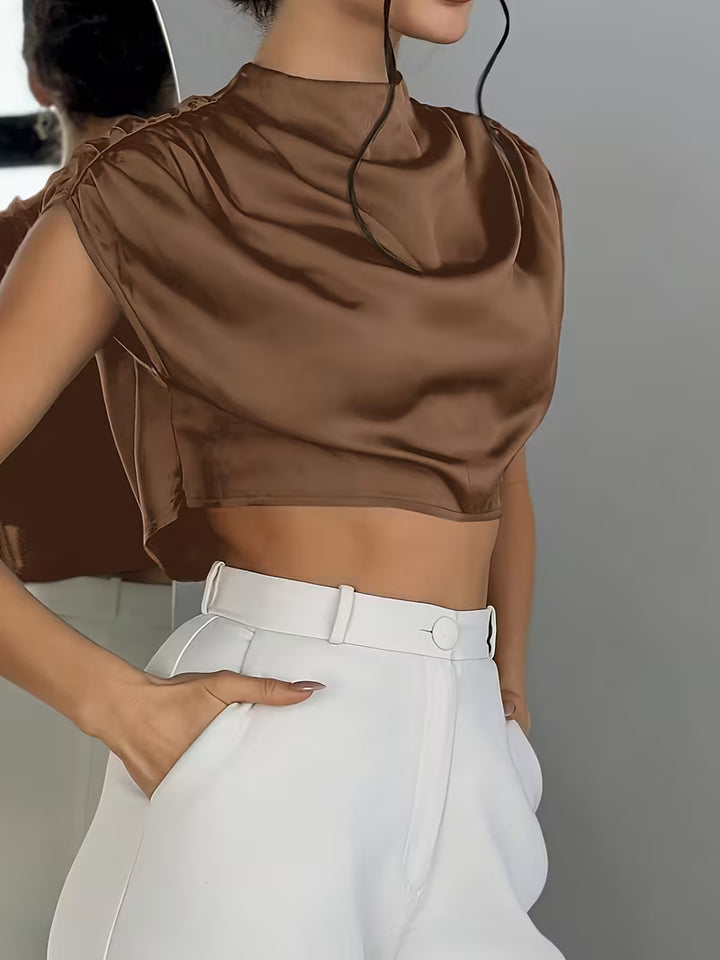 Silque Satin Drape Blouse