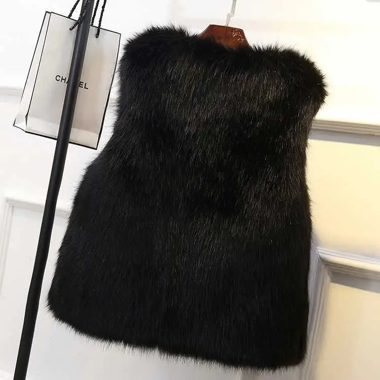 Lucent Faux Fox Fur Gilet