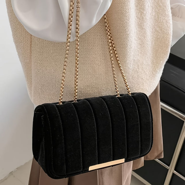 Valentina Velvet Chain Clutch