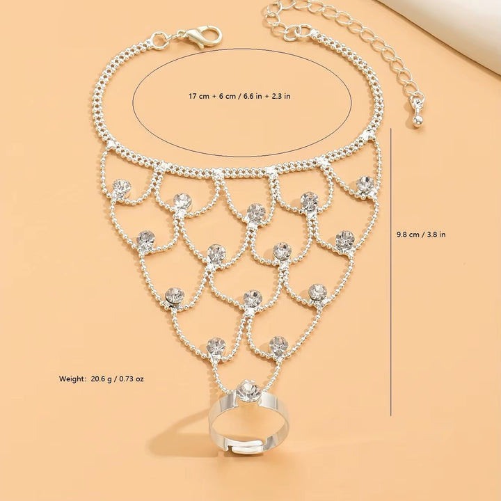Cascade Mesh Hand Chain
