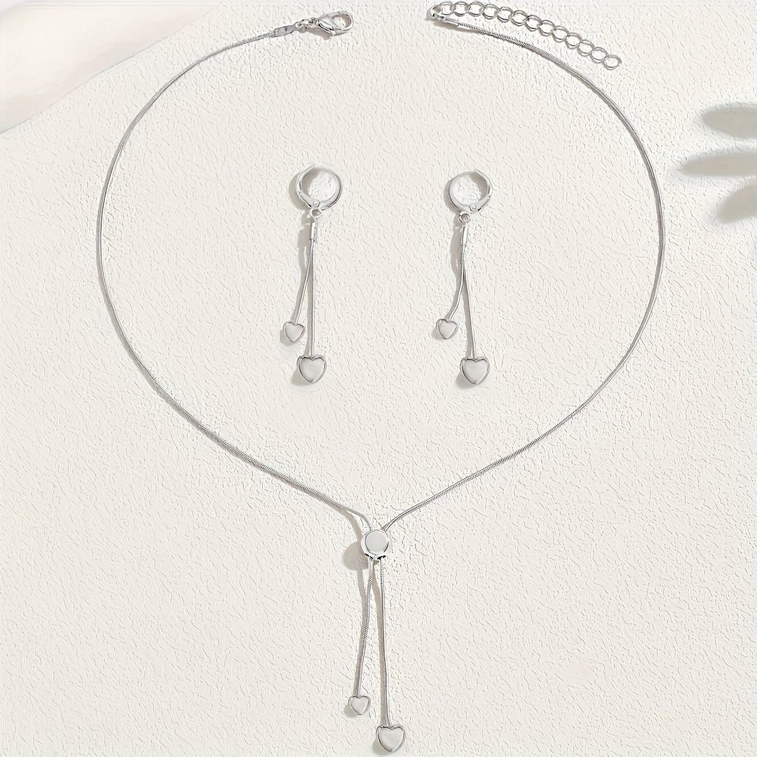Heartline Necklace & Earring Set