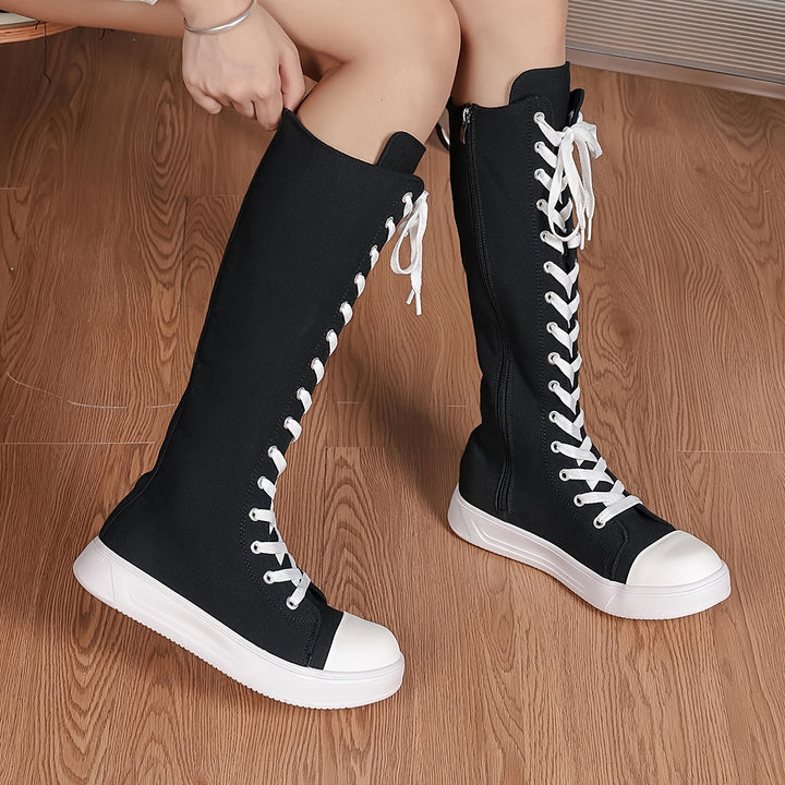 Rebel Platform Canvas Boot