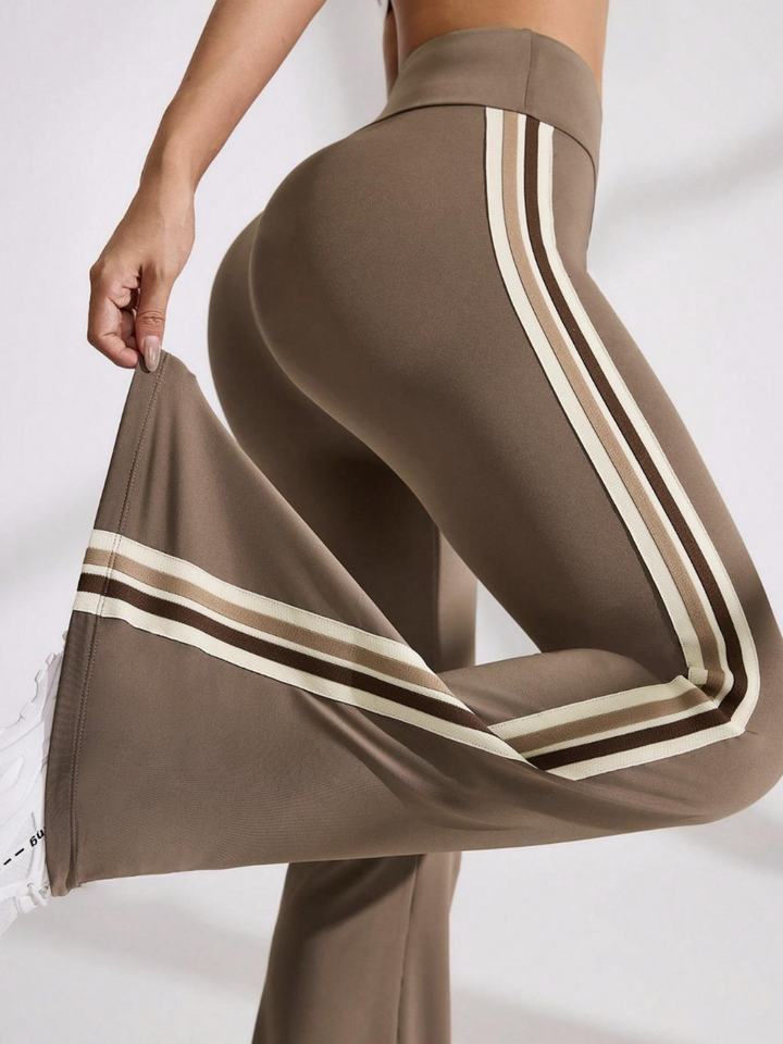 Sculpt Stripe Yoga Flares