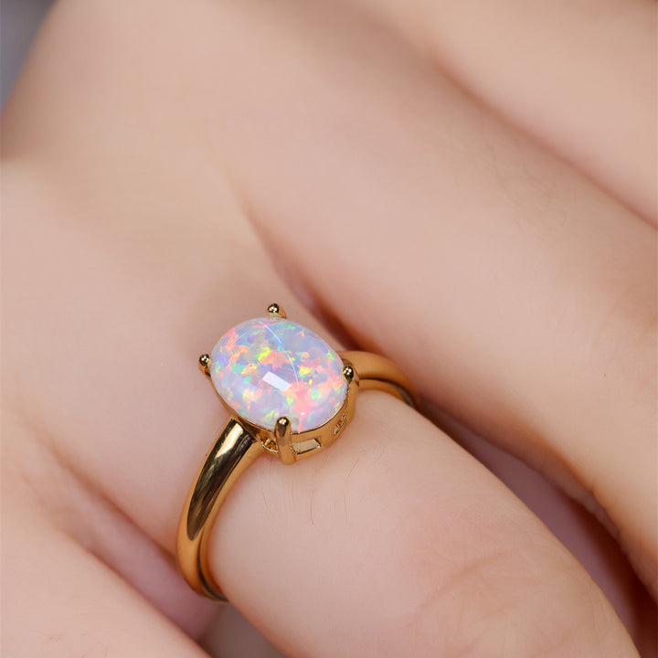 Halo Opal Ring