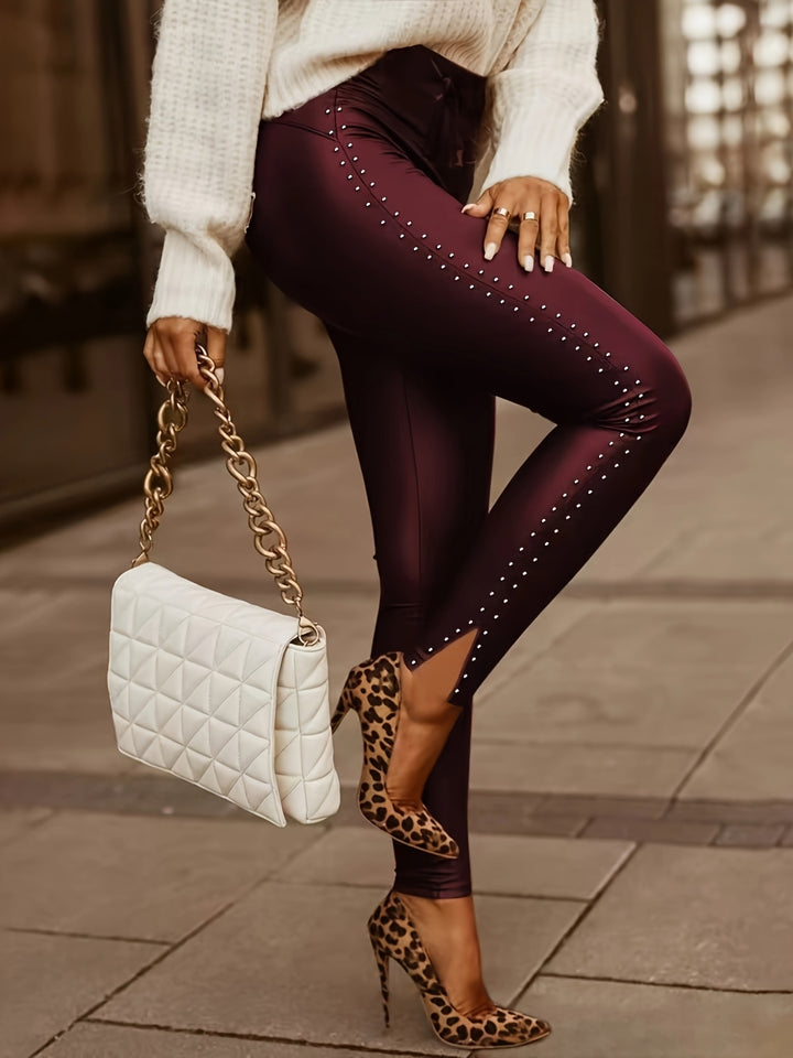Celene Leather Studded Pant