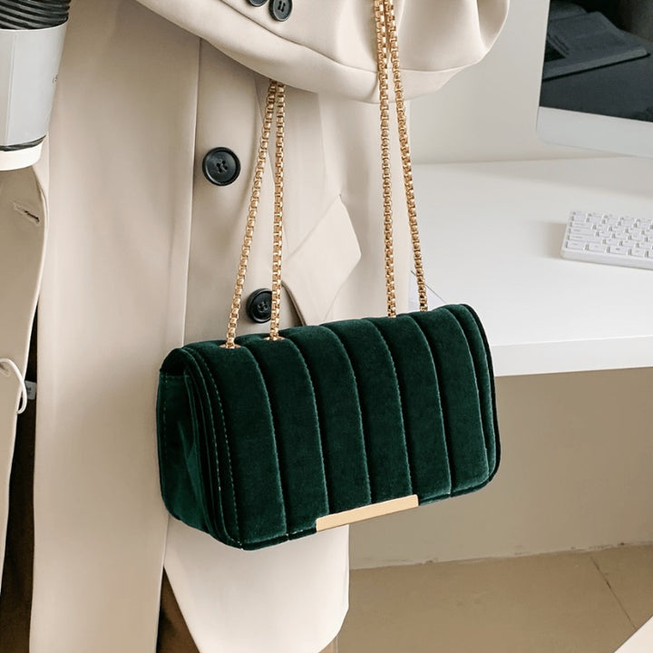 Valentina Velvet Chain Clutch
