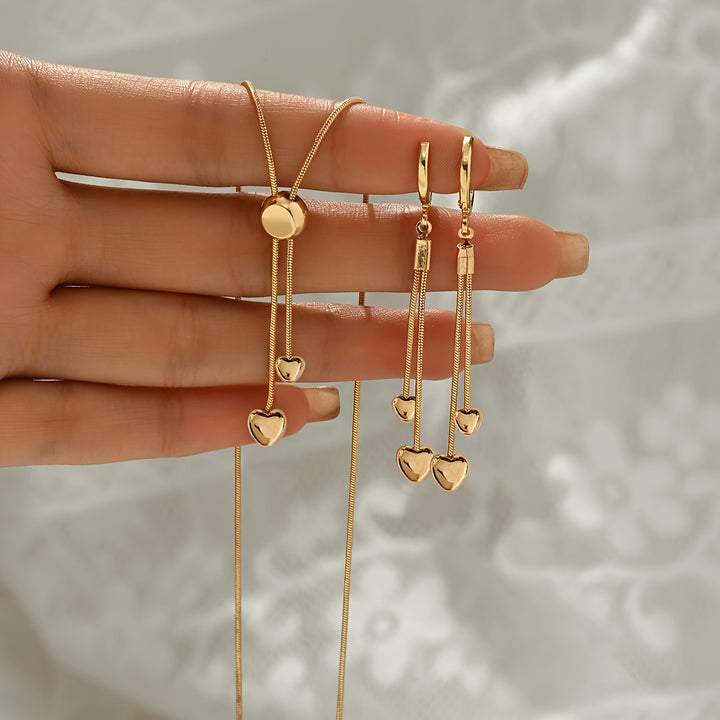 Heartline Necklace & Earring Set